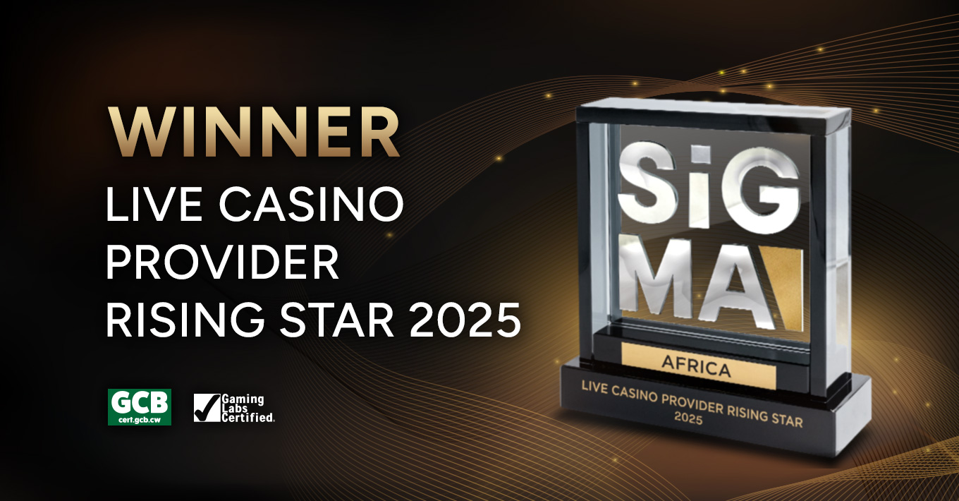 "Live Casino Provider Rising Star" at SiGMA Africa Awards 2025